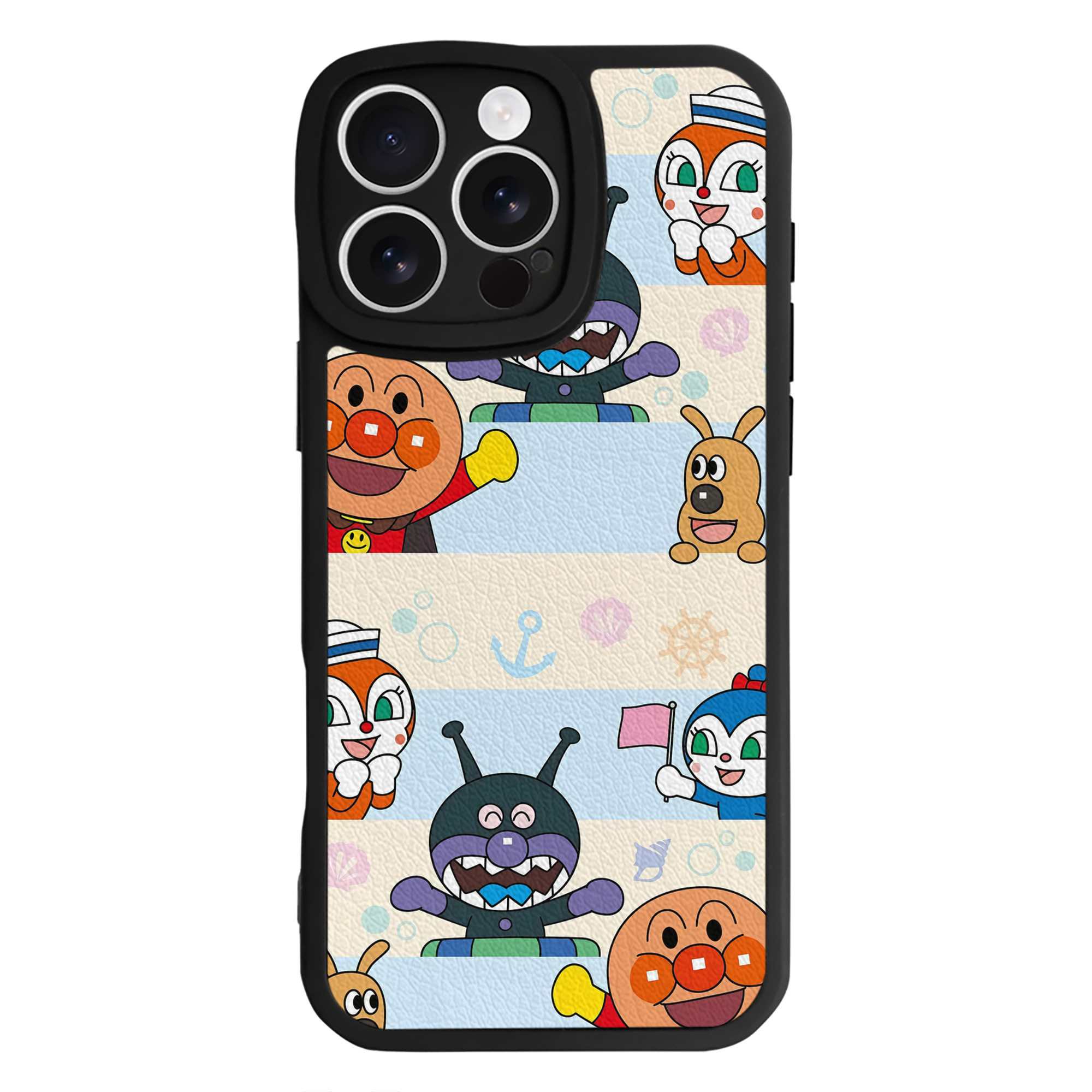 （画像用） アンパンマン Anpanman 【iPhone 16シリーズ対応】シリコンスマホケース（レザー調） 材質：シリコン